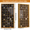 52 Slots Shot Glass Display Case With Removable Shelves Wall Mounted Cabinet UK