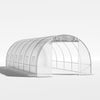 6 x 3 x 2 m Polytunnel Greenhouse Pollytunnel Tent w/ Metal Frame White