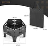 Outdoor Wood Burning Pit Portable Plug Fire Pit Pentagon Heavy Duty Firepit