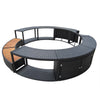Rattan Round Hot Tub Surround Spa Accessory Backyard Oasis Outdoor Garden Patio
