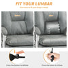 Executive Office Chair with Airbag Lumbar Support, PU Desk Chair with Footrest