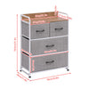 Fabric Cabinets Storage Unit Metal Frame Chest of Drawer Organiser Bedside Table