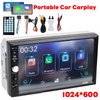 Double DIN Wireless Apple CarPlay Stereo Radio Android Auto Touch Screen Camera
