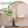 COSTWAY Wall-Mounted Cat Tower Cat Wall Shelves Furniture w/ Hammock