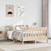 Bed Frame with Headboard 150x200 King Size Solid Wood Pine M4G6