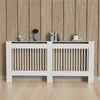 Elegant White Radiator Cover Case for Heater Burn Protection Slatted MDF Boards
