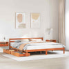 Bed Frame with Drawers Wax Brown 180x200 King Solid Wood Pine V3U2