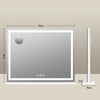 Hollywood Large Makeup Mirror 70*55cm Vanity Mirror Dimmable LED 3 Color Light
