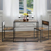 Dining Table for 2 Chairs Kitchen Furniture Set Space Saving Breakfast Table UK