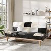 6FT Retro Patchwork Sofa Bed Click-Clack 3 Seater Rainbow Multi-Coloured Sofabed