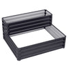 Metal Raised Planter 2 Tier Garden Trough Planter Bed Vegetable Herb Plant Stand