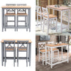 Breakfast Bar Table & 2 Chairs Set Pine Wood Kitchen Living Room Wall Side Unit