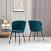 Dining Chairs Set of 2/4 Velvet Kitchen Chairs with Metal Legs