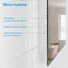 LED Mirror Bathroom Illuminated 3 Light Colors Touch Demister Pads 80x60/60x80CM