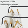 Metal Open Wardrobe Double Clothes Rail Rack Garment Hanging Stand Storage Shelf