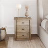 3 Drawer Bedside Cabinet Chest Table Solid Pine Wood Waxed Bedroom Furniture