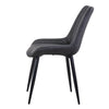 Luxury Pair of 2 Home Office Chairs Grey Dining Kitchen Chairs Upholstered Chair