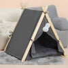 Large Pet Teepee Bed Cat Kitten Dog Puppy Igloo Play Tent Tipi House Cushion Mat