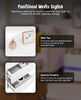 LED Bedside Table RGB High Gloss Nightstand 2 Drawers Side Table Storage Cabinet