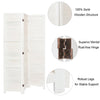 4/6 Panel Solid Weave Wicker Wood Room Divider Partition Screen Shelf Optional