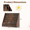 Toddler Display Stand Shelf Kids Bookcase Cabinet-Coffee