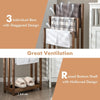 3-Tier Wooden Towel Rack Freestanding 3 Bars Towel Drying Holder Storage Shelf