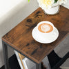 Narrow Side Table Slim Bedside Table with Magazine Holder Sling Sofa End Table