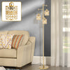 160cm Tall 3-Head Floor Lamp Light Standing Metal Crystal Shade Home Office Lamp