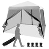 Outdoor Gazebo Foldable Camping Tent Instant Pop-up Canopy with Roller Bag