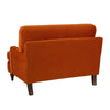 Dusk Hampshire Bright Orange Velvet Loveseat RRP £599