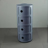 Round ABS Cylinder Cabinet Cupboard Drawer Storage Unit Bathroom Bedroom Stand