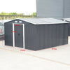 Metal Galvanized Steel Garden Shed Outdoor Bike Storage House Tool Sheds Roof