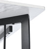 Dining Table 140 x 80 cm Rectangle Marble Effects Kitchen Table with Metal legs