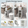 Slim Bathroom Storage Cabinet Narrow Rolling Storage Organizer w/ 2 Drawers
