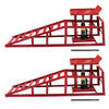 2 Ton Hydraulic Vehicle Car Ramp Jack Lift Adjustable Garage Workshop Red x 2 UK