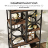 Tribesigns Bookshelf, Industrial 5-Tier Etagere Bookcase, 180cm Display Shelf