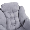 Fabric Lazy Chair with Footstool Relax Lounge Chair Accent Armchair Sofa Chair