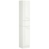 kleankin High Gloss Tall Bathroom Cabinet with Adjustable Shelves White