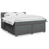 Box Spring Bed with Dark Grey 180x200 Fabric T1H8