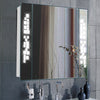 Mosaic LED Illuminated Bathroom Wall Mirror Cabinet Anti Fog with Shaver Socket