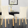 2/4x Faux Leather Dining Chairs High Back Padded Seat Kitchen Dining Room Chair
