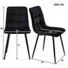 Dining Table and Chairs Set 4 Marble Effects Kitchen Table Chairs w/ Metal Legs