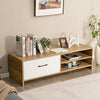 Wooden TV Stand For TVs Up To 139.7 Cm Entertainment Center Console Table