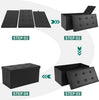 Ottoman Storage Box Folding Footstool Pouffe Seat Stool Chair Foot Bench Leather