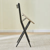 Round Dining Room Table and Folding Chairs Set of 4 for Small Space