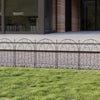 20 Panels Garden Fence Metal Picket Border Outdoor Lawn Flower Edging Decorative