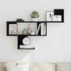 Wall Shelf Black Oak 100x15x70 cm Engineered Wood