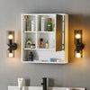 White Mirrored Wall Mounted Bathroom Cabinet Storage Cupboard Adjustable Shelf