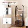 Home Office Versatile Bookcase Ladder Bookshelf-Brown