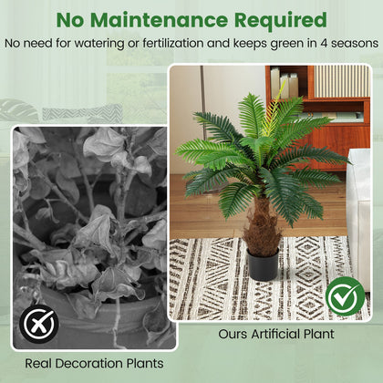 106 CM Palm Paradise Plant w/19 PEVA Leaves-Green